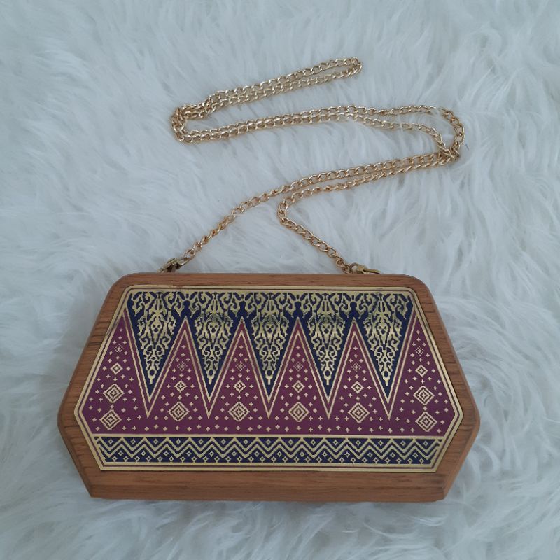 NEW GLOYA clutch songket pucuk rabung
