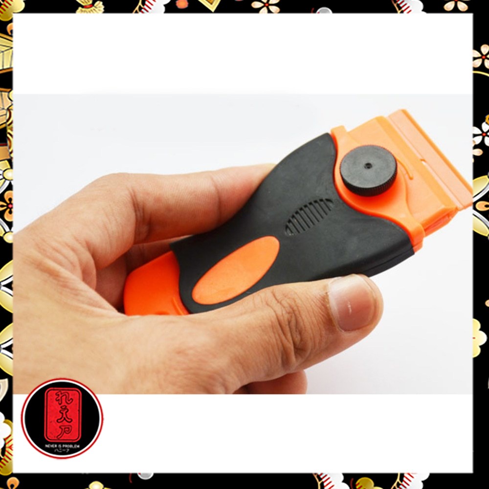 Pisau Pengupas Stiker Serbaguna Scraper Knife for Car Sticker QD-0485 - Orange