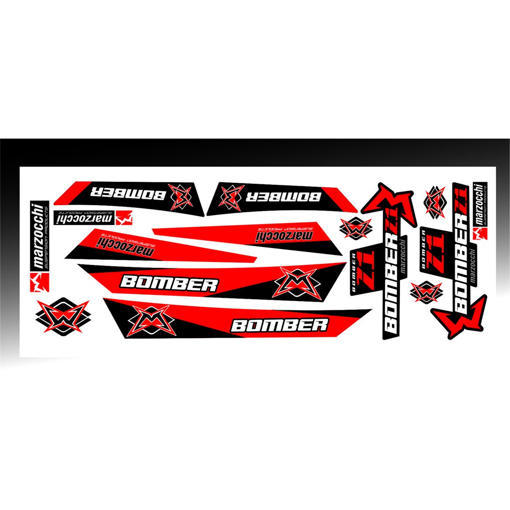 Stiker Marzocchi Bomber Z1 Sticker Decal Fork Sepeda Mtb SEPEDA