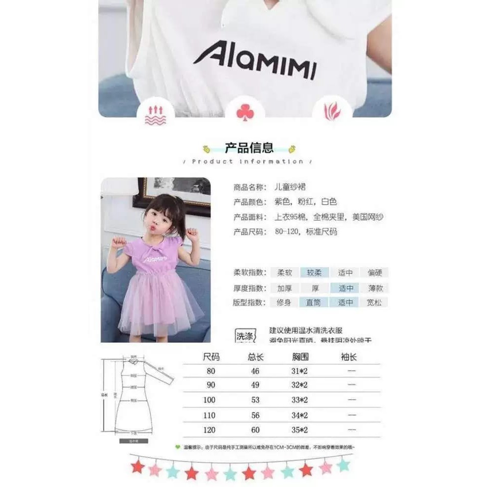 (TERMURAH) | 1 - 4 Tahun - Dress Jia Li - Dress Tutu Kualitas Import Sabrina Korea Style Anak Perempuan BayI