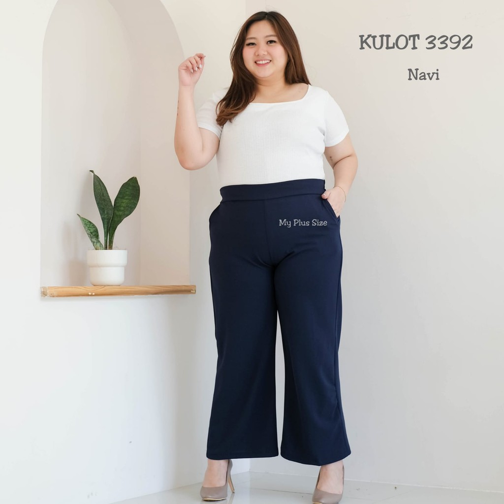 Celana kulot knit jumbo 3392, 3XL &amp; 5XL