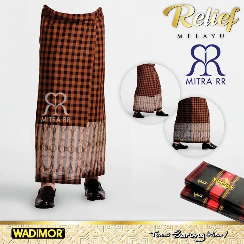 Sarung Tenun WADIMOR motif RELIEF Melayu Satuan / RELIEF Tumpal Satuan / Grosir Sarung Dewasa