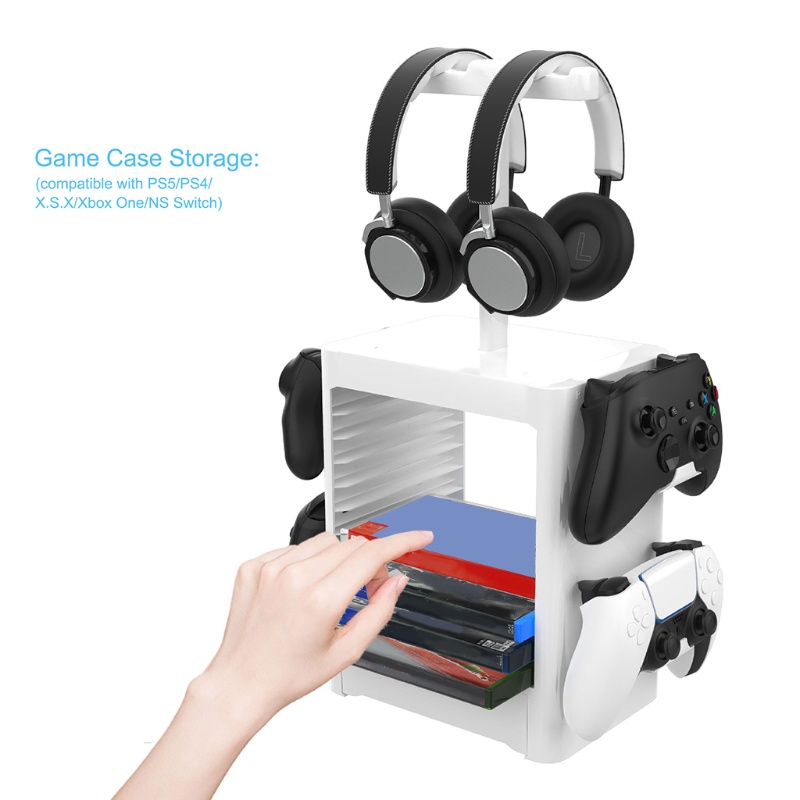 Btsg Nintend0 Switch Game Aksesori Penyimpanan Tower Stackable Game Disk Organizer