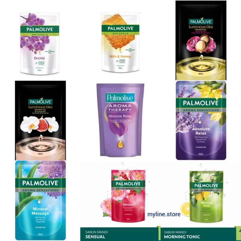 Palmolive Refill Palmolive Aroma Theraphy Aroma Sensations dan Palmolive Milk Refill