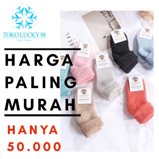 IMPORT MOLLAD Sock Wool Baby Kaos kaki rajut wool anak musim dingin