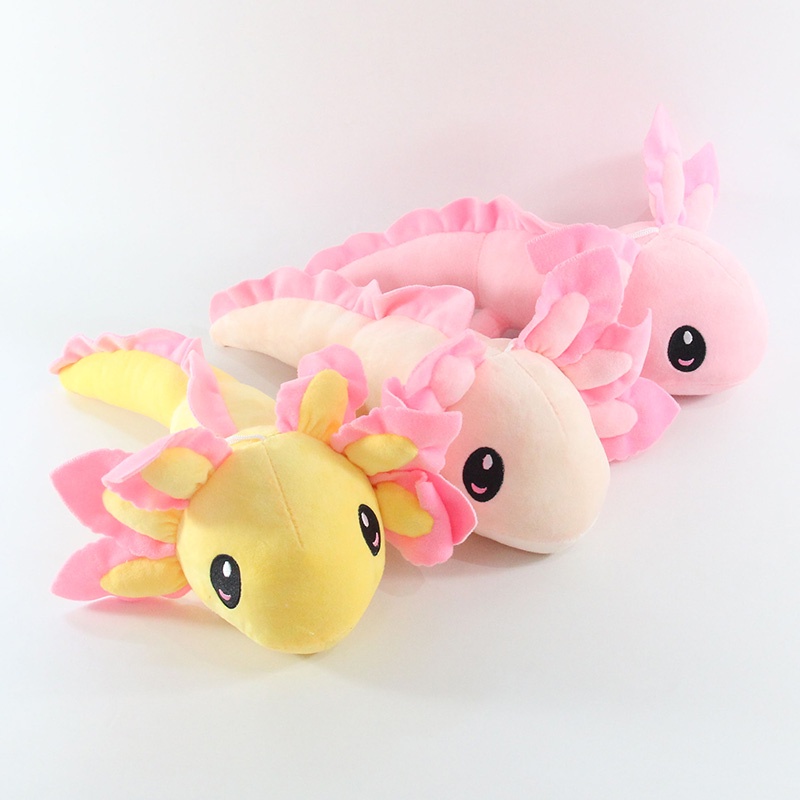 Mainan Boneka Stuffed Plush Kartun Axolotl 3 Warna 35cm Untuk Anak / Dewasa