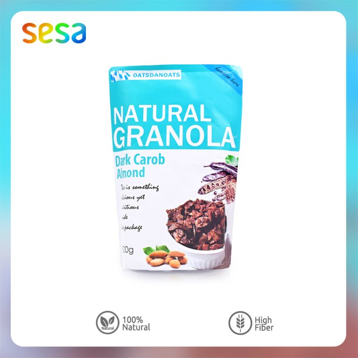 

Jual Oatsdanoats Natural Granola Dark Carob Almond 500Gr