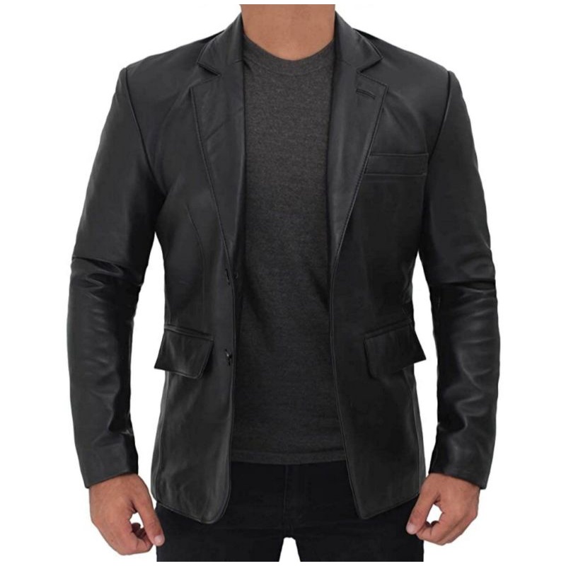 jaket kulit domba Blazer pria asli kualitas domba super terbaik