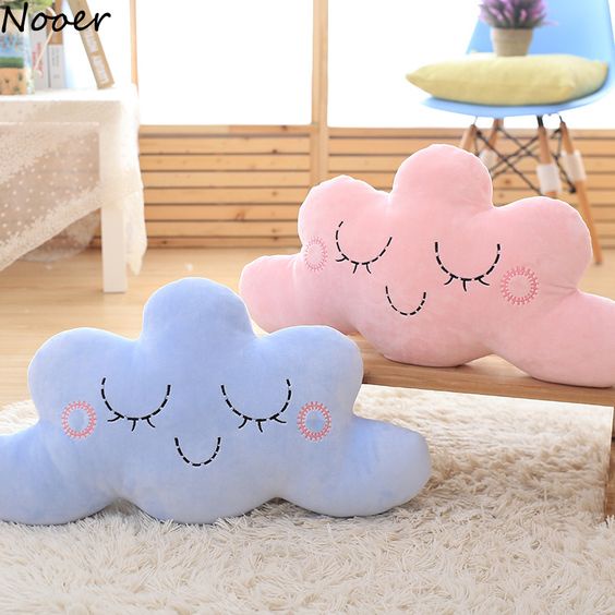 Boneka Bantal Karakter Awan Warna Warni Bahan Halus dan Lembut