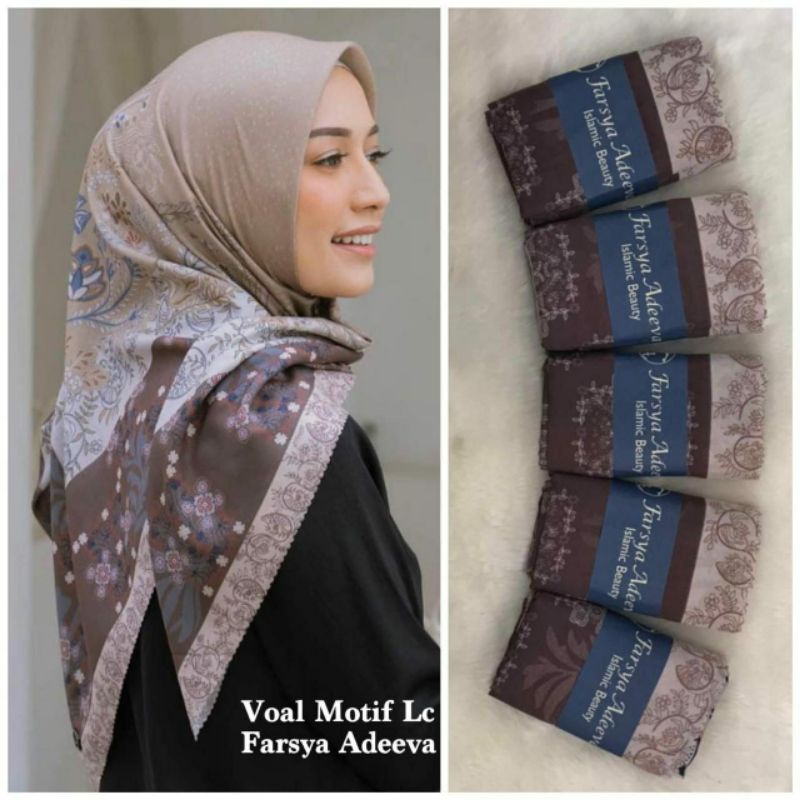 SEGIEMPAT MOTIF LC/FARSYA ADEEVA/HIJAB LASERCUT/HIJAB MOTIF ELEGAN/HIJAB MOTIF MURAH