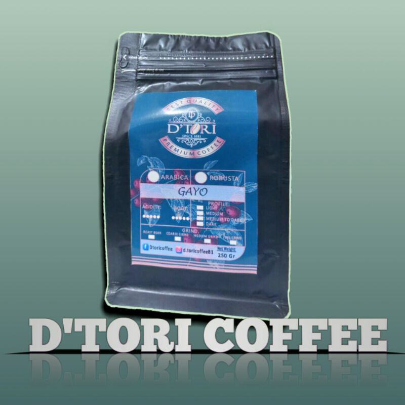 

Kopi Arabica / Kopi Robusta - D'ToriCoffee (250Gram)