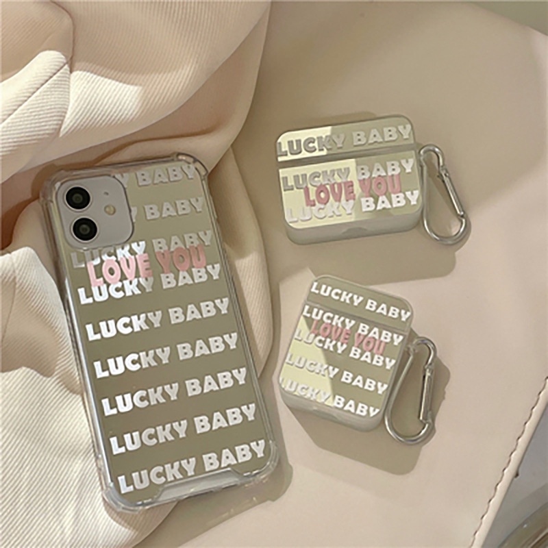 Case Pelindung Earphone Bluetooth Anti Jatuh Motif Print BABY LOVE YOU Untuk Airpods 1 2 3 Pro 3