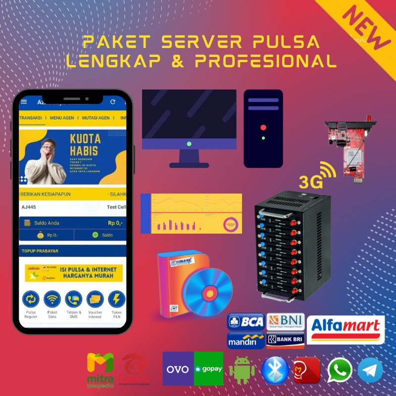 Paket Usaha Server Pulsa Otomax Lengkap Original