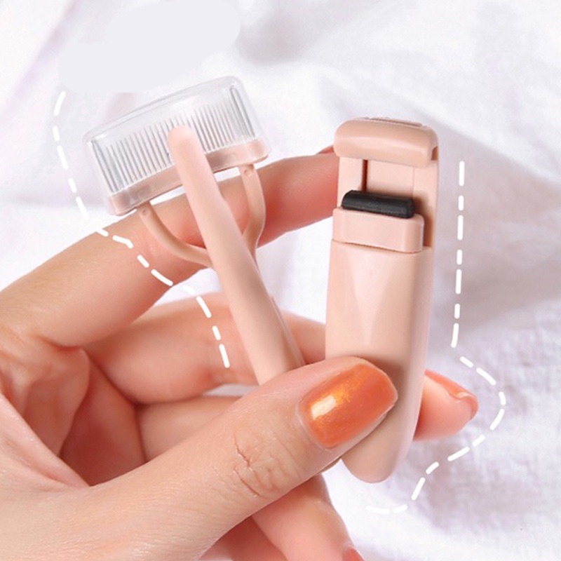 2Pcs/Set Mini Foldable Beauty Eyelash Curler / eyelash comb