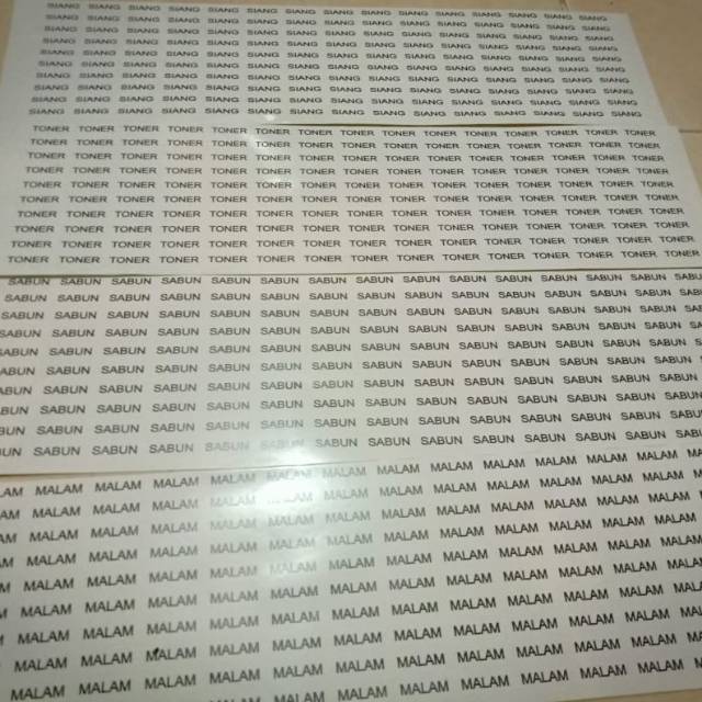 

STIKER LABEL HN SIANG MALAM,SABUN,TONER,VINYL STICKER