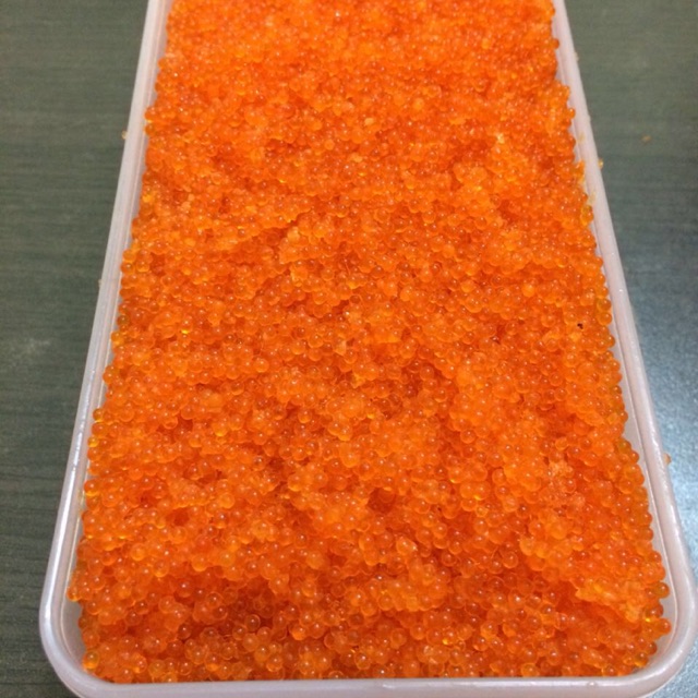 

Tobiko orange, flying fish roe, telur ikan terbang