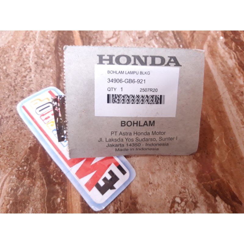 BOHLAM LAMPU BELAKANG BESAR ALL TYPE Asli Honda 34906GB6921