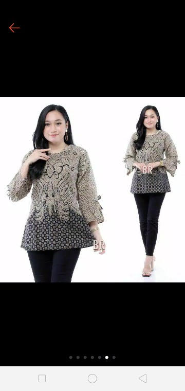 Batik Wanita Asj Sa Hrb026 Kenongo Kemeja Tosca Pendek