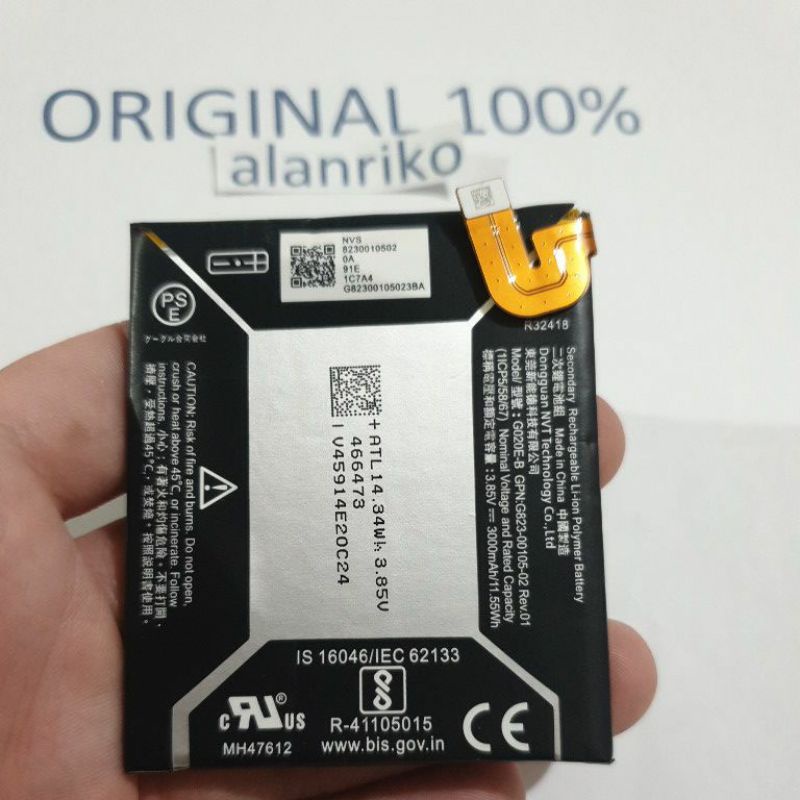 BATERAI ORIGINAL 100% GOOGLE PIXEL 3A / GOOGLE PIXEL 3 LITE BATRE ORI HP G020E-B