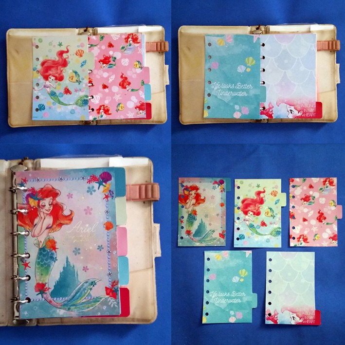 

Pembatas Little Mermaid Binder 2 Ring, 6 Ring, 20 Ring, 26 Ring Mini 1 set 5 lembar glossy murah