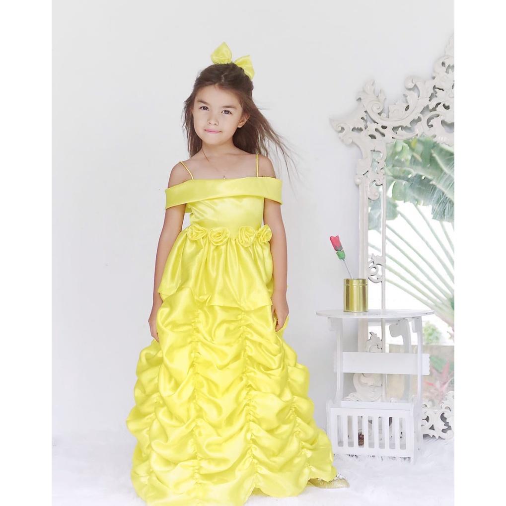 Dress Princess Belle Anak Unik/Gaun Pesta Anak/Dress Anak