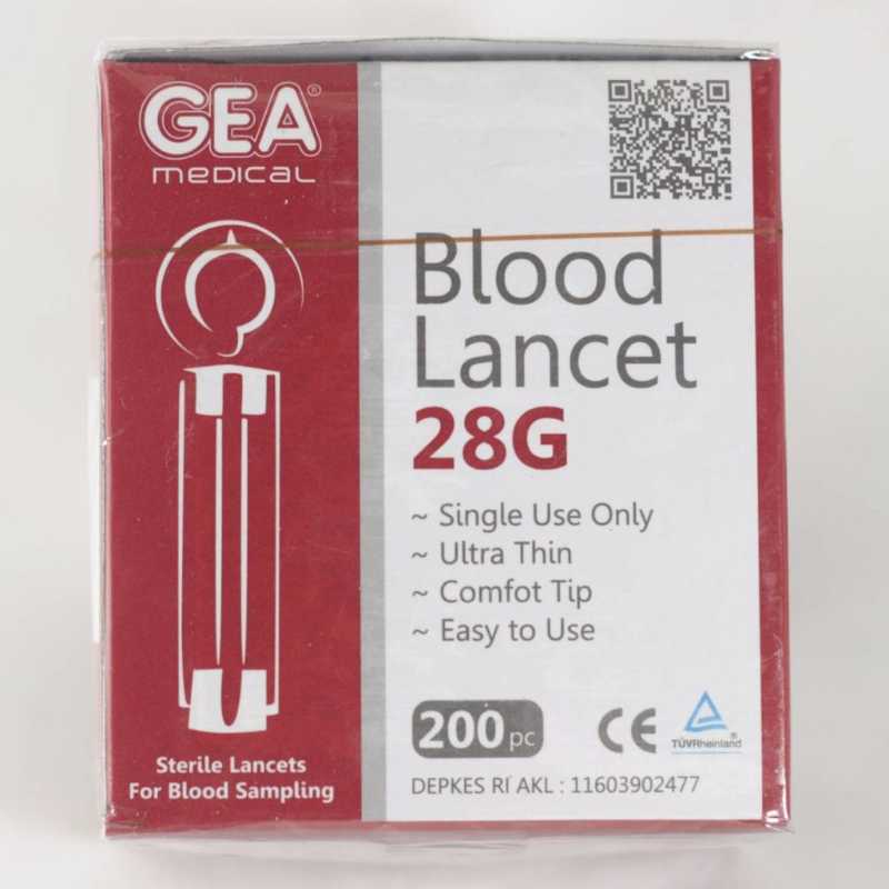 Blood Lancet GEA 200s / Alat Cek Darah (Isi 200pcs)