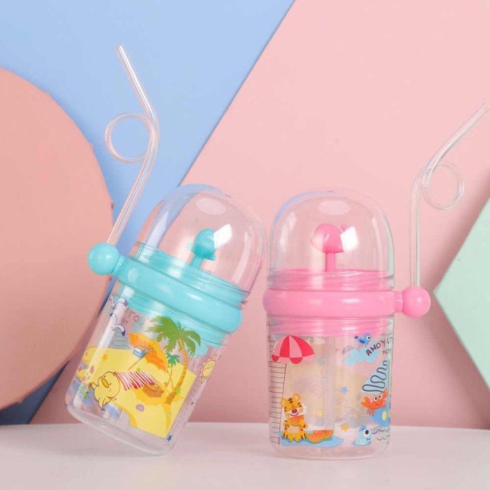 [BISA COD] BOTOL MINUM ANAK LUMBA IKAN PAUS AIR MANCUR Kekinian BPA FREE