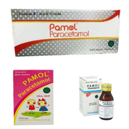 Pamol paracetamol penurun panas drop / syrup / tablet