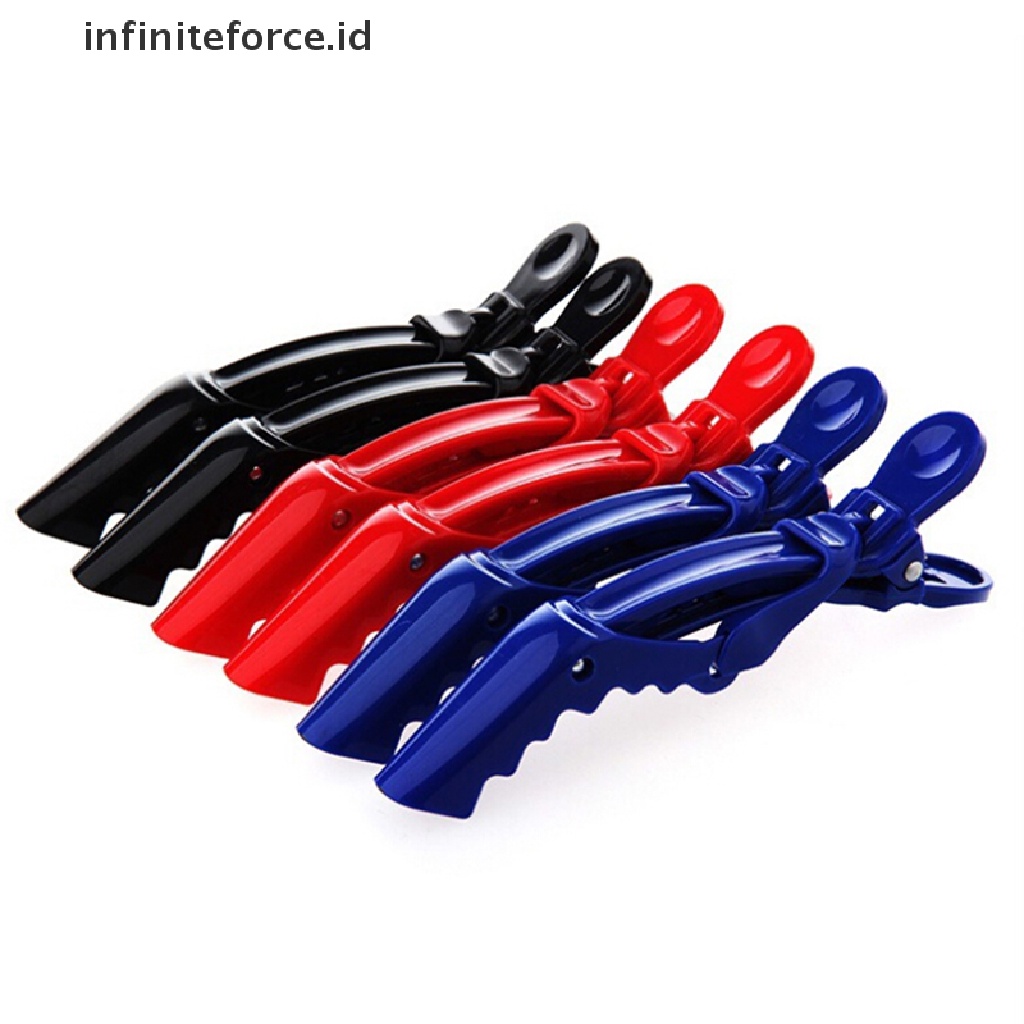 Infiniteforce.id 5pcs / Set Jepit Rambut Bahan Plastik + aluminum Untuk Salon