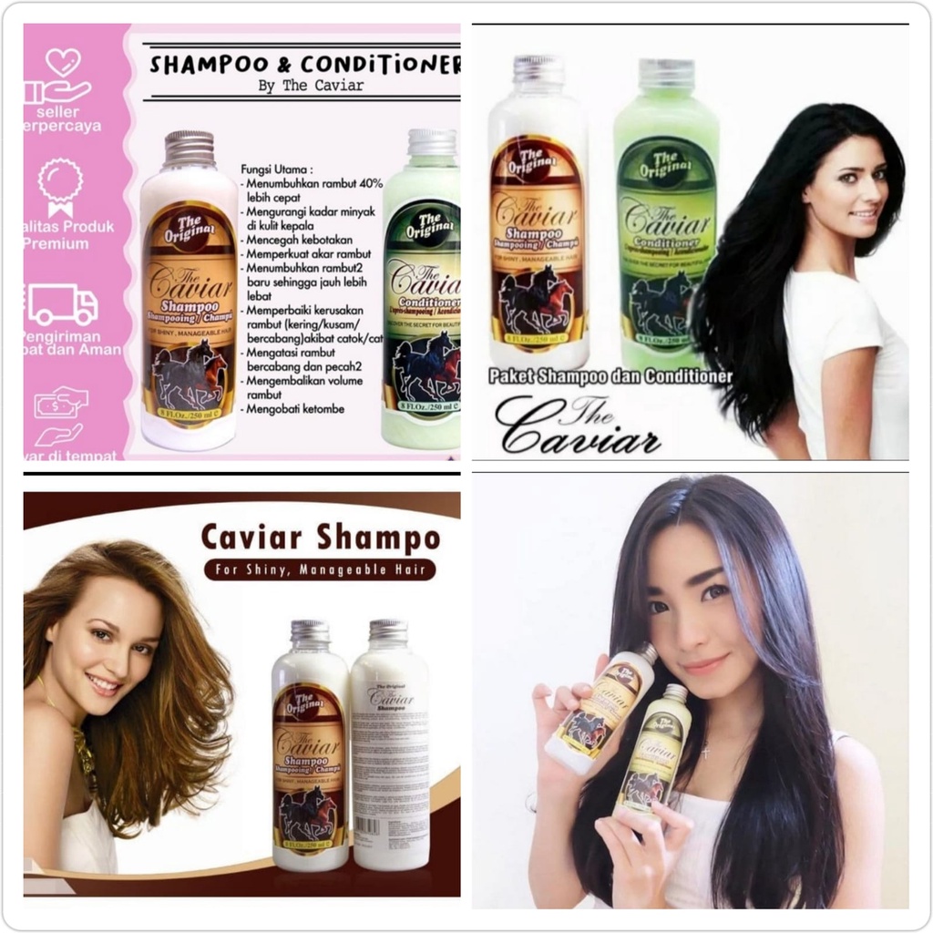 THE CAVIAR SHAMPOO KUDA / CONDITIONER BPOM ORIGINAL 250 ML