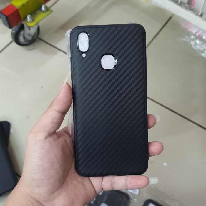 VIVO Y91/Y93/Y95/Y91c/Y30/Y30i/Y50 CASE SOFTCASE SLIM FULL CARBON CASE