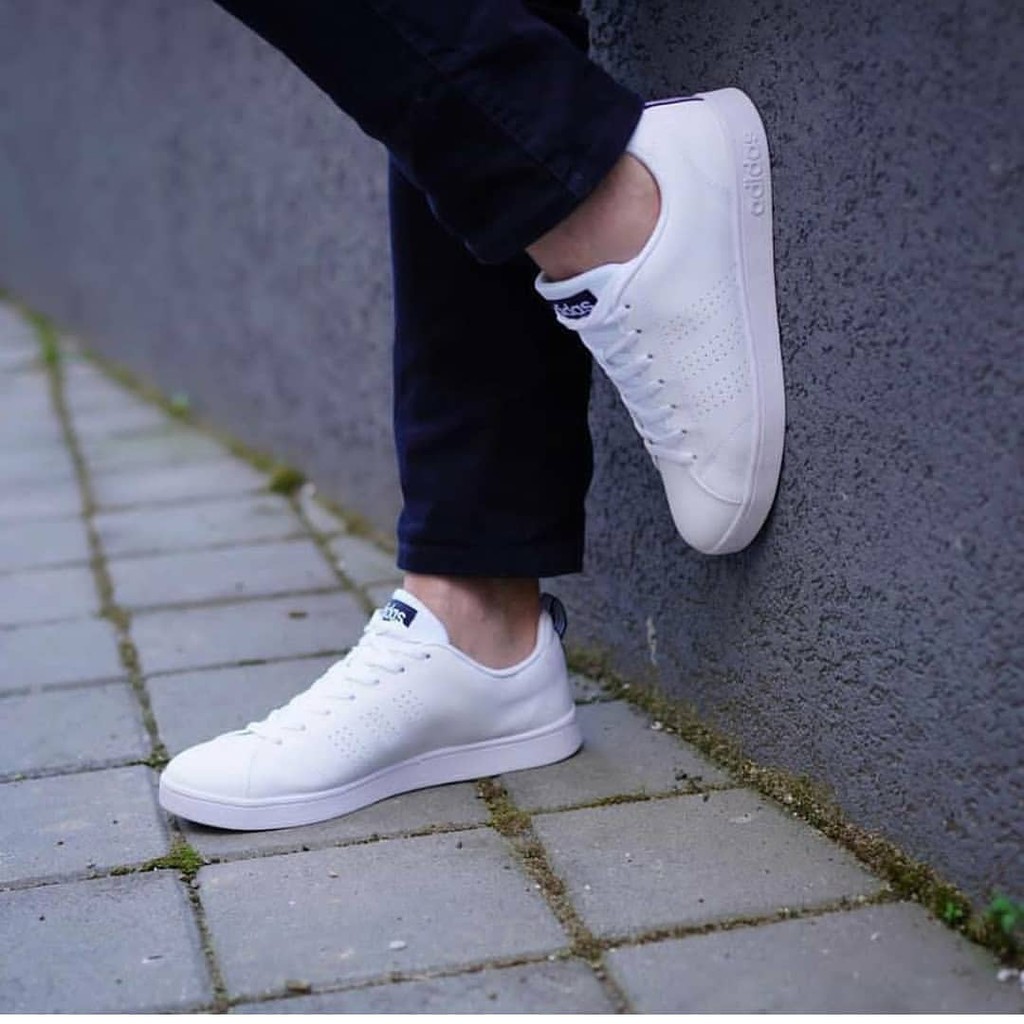 Sepatu Adidas Neo Advantage Grade Original Sneakers Pria Wanita Fullwhite Fitnes Gym Sport Kets