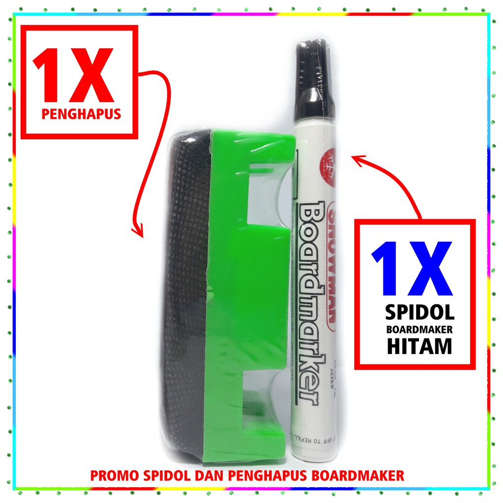 

2in1 alat kantor 1x SPIDOL dan 1x Penghapus office stationary boardmarker