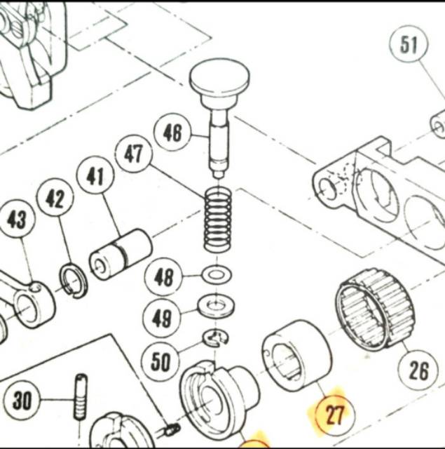 Tombol 252526 Dial Mesin Jahit Kamkut / Overdeck W500