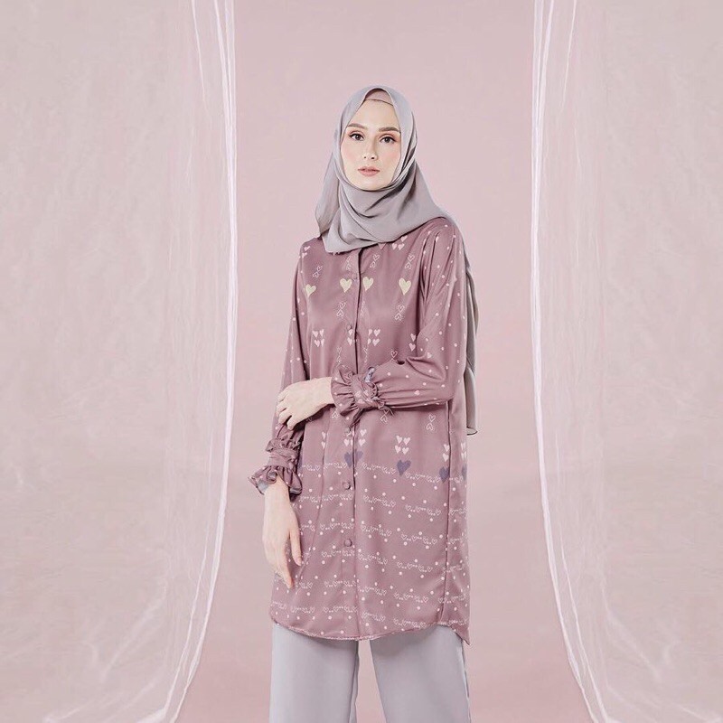 LOVE TUNIK VANILLA HIJAB | PAKAIAN MUSLIM | ATASAN WANITA | PRELOVED