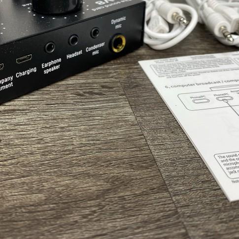 ➺ MIXIO Sound card V8 Mixer SoundCard V8 MIXER Audio USB External Soundcard ☁