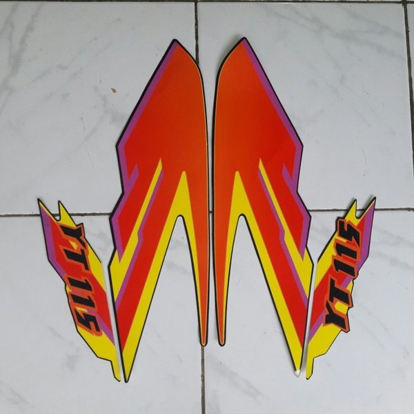 stiker yamaha yt 115 1991 orange