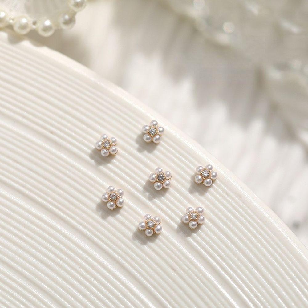 Mxbeauty Nail Art Charms Nail Kecantikan Kuku Salon Nail Art Perhiasan Alloy Charm Mutiara Tumpuk Bor Manicure Aksesoris