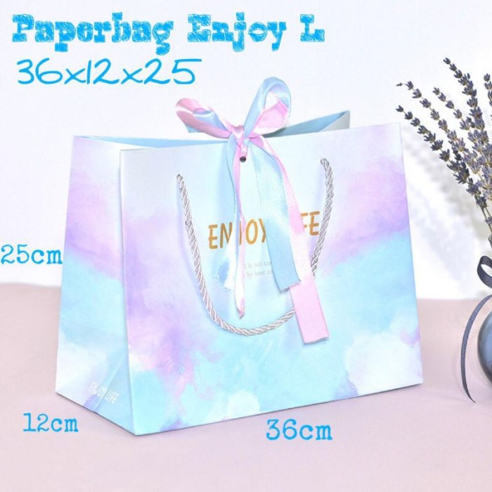 

(TERLARIS) Paperbag Enjoy Ukuran M,L Tas Kado tas Kertas goodie Bag Gift Bag