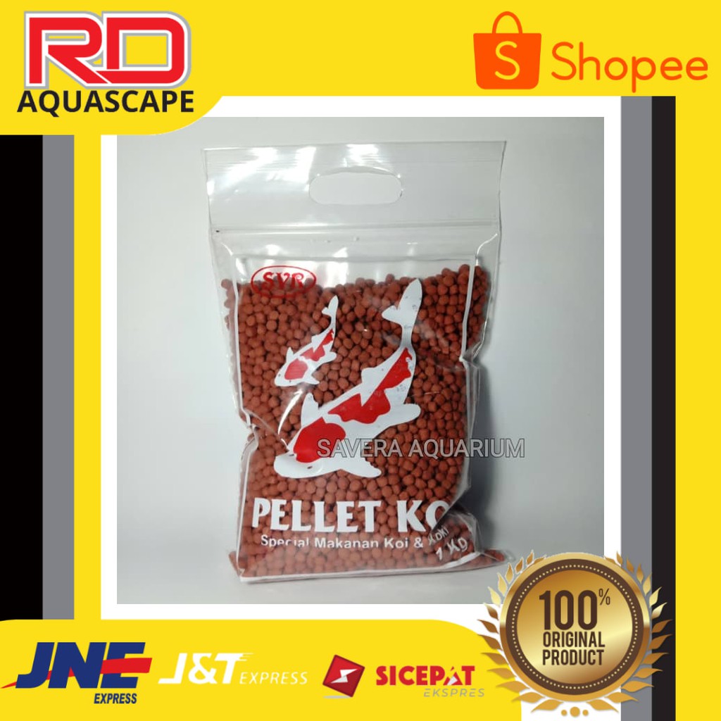 

Pelet 1kg butiran besar (5mm) merah / Makanan ikan KOI / KOKI ORIGINAL-GARANSI