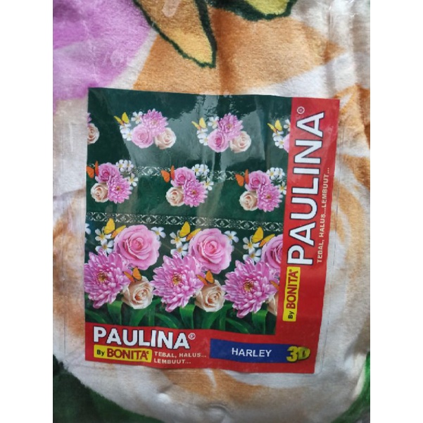 Selimut Paulina By Bonita Ukuran 160 X 200 CM Paling Tebal Dan Halus DiKelasnya Dijamin Tidak Luntur-Harley