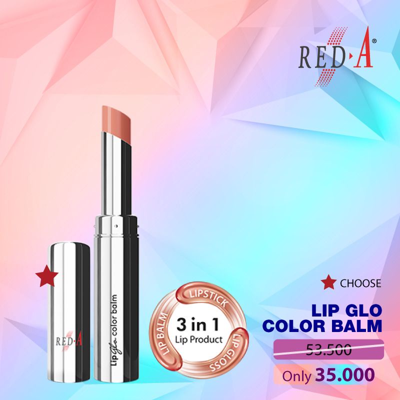 Red-A Lip Glo Color Balm Viva Lipstick Gloss Murah Bagus