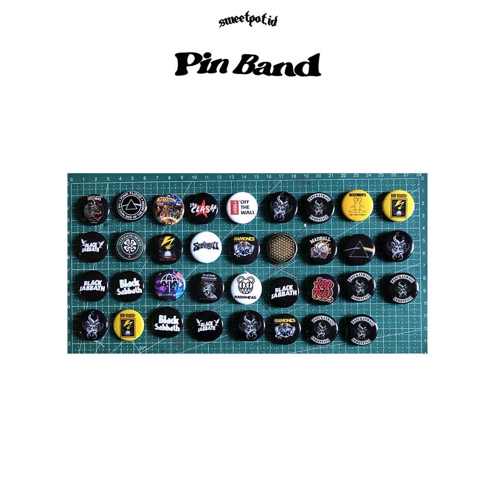 PIN BUTTON / PIN BAND / PIN / PIN JEANS / PIN PUNK / NIRVANA / BORDIR / EMBLEM / AKSESORIS / ROMPI