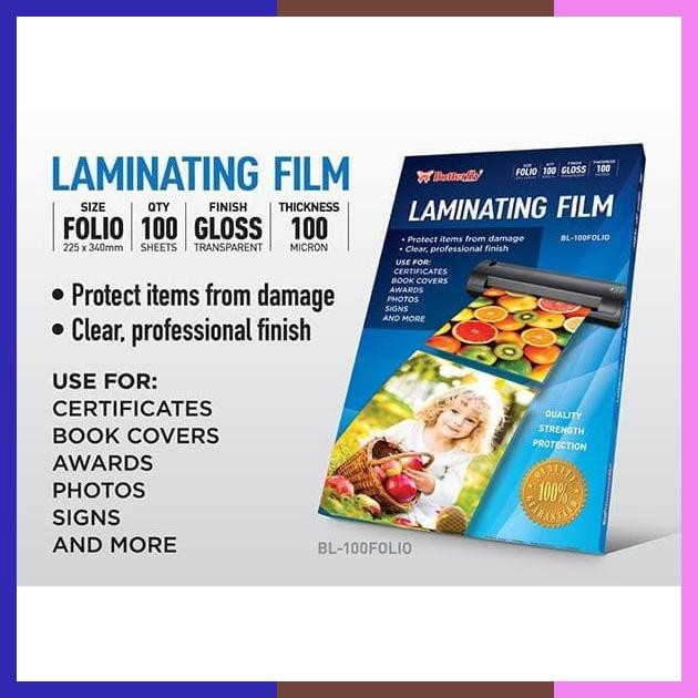 

Plastik Laminating Folio Butterfly Isi 100 Bl100