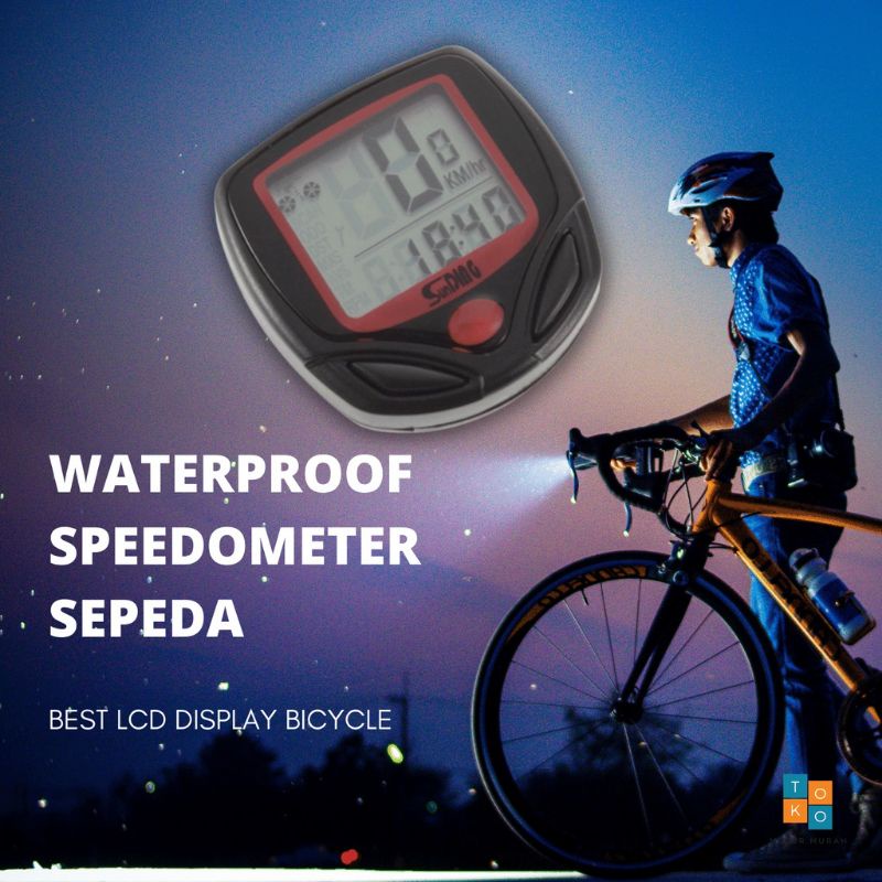 Speedometer digital sepeda SunDing SD-548b speedometer sepeda waterproof