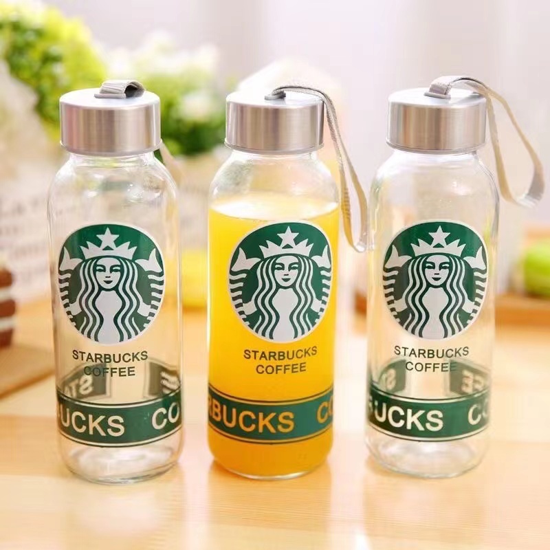 Botol Minum Kaca Starbucks - Tumbler Starbucks 300 ml [READY STOCK]