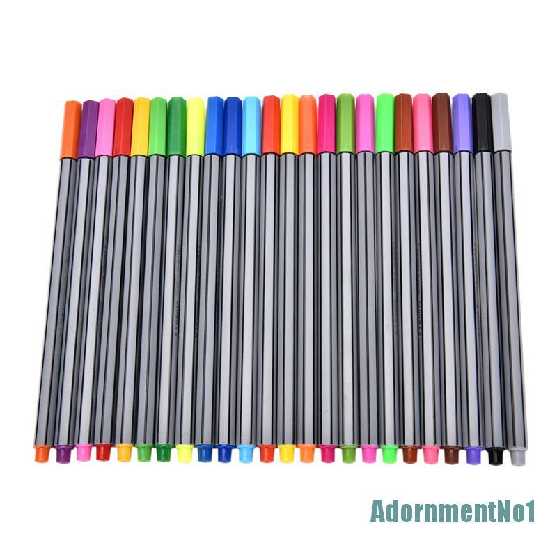 (AdornmentNo1) 24pcs / Set Spidol Fineliner 0.4mm Untuk Menggambar