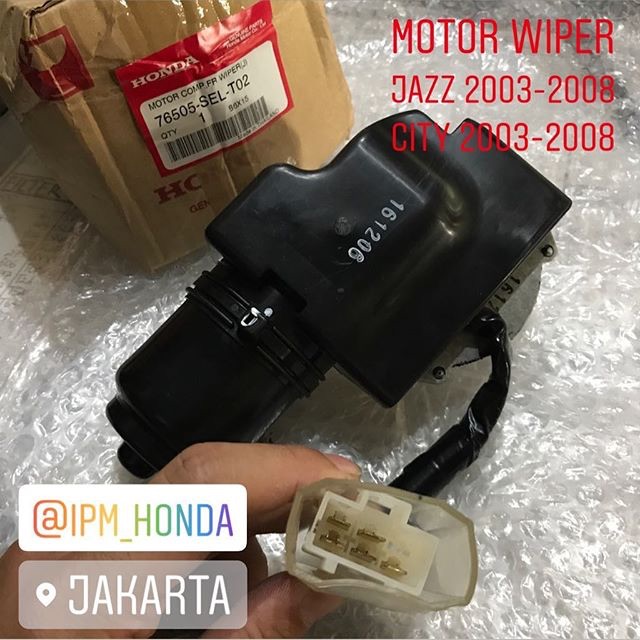 76505 SEL Motor Dinamo Gerak Wiper Depan Honda Jazz GD3 City GD8 idsi vtec 2003 2004 2005 2006 2007 2008