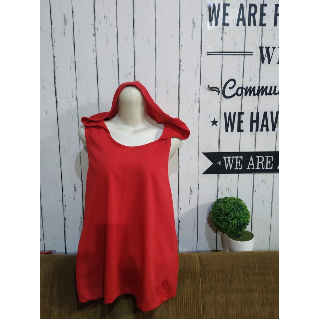 Clothing May - Rompi Zumba Merah Original Senam Ibu-Ibu Olahraga Sport Wanita Vest Kekinian Terbaru Terlaris Viral Rompi Termurah Promo Big Sale Atasan Wanita Perempuan Cewek