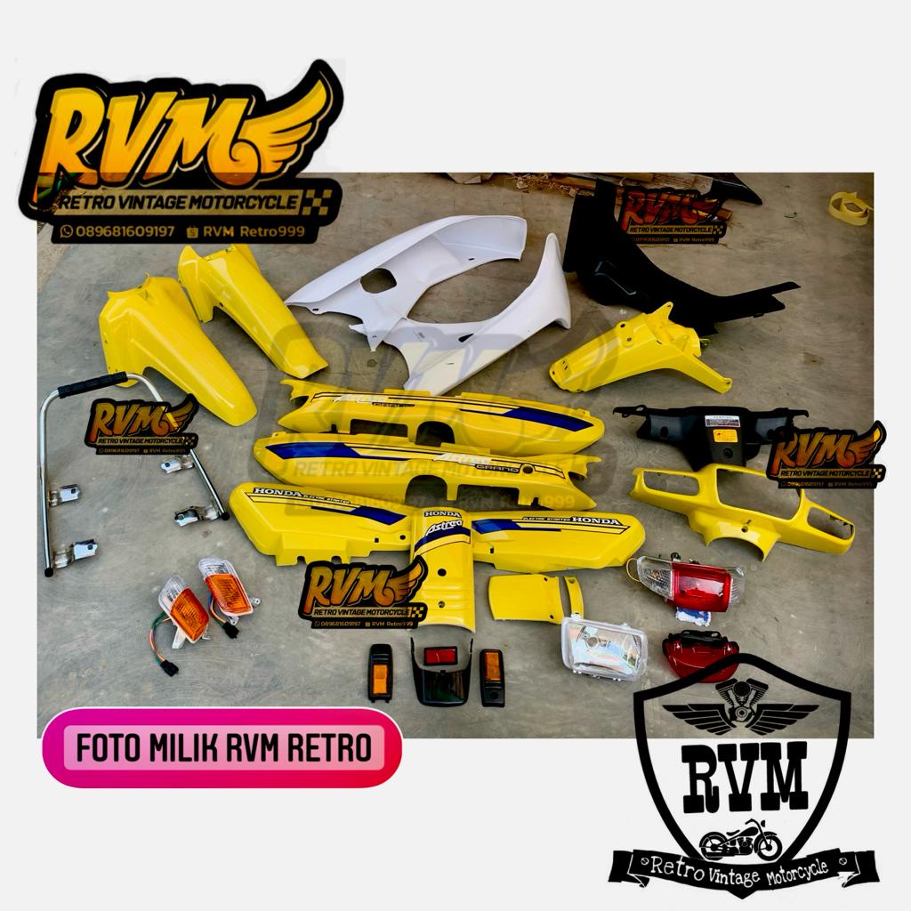 Paket Cover Body Astrea Grand kuning Sabit Legenda Impressa Full set dek Grand lampu Grand Bodi Astr